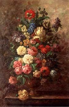 unknow artist Floral, beautiful classical still life of flowers.061 France oil painting art